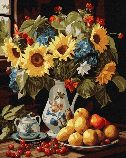 Zestaw do malowania po numerach. "Martwa natura ze słonecznikami ©art_selena_ua" 40х50cm, KHO5680 Ideyka