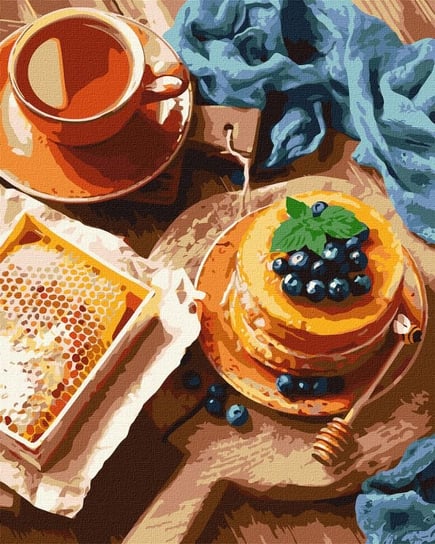 Zestaw do malowania po numerach. "Naleśniki na herbatę" 40х50cm KHO5641 Ideyka
