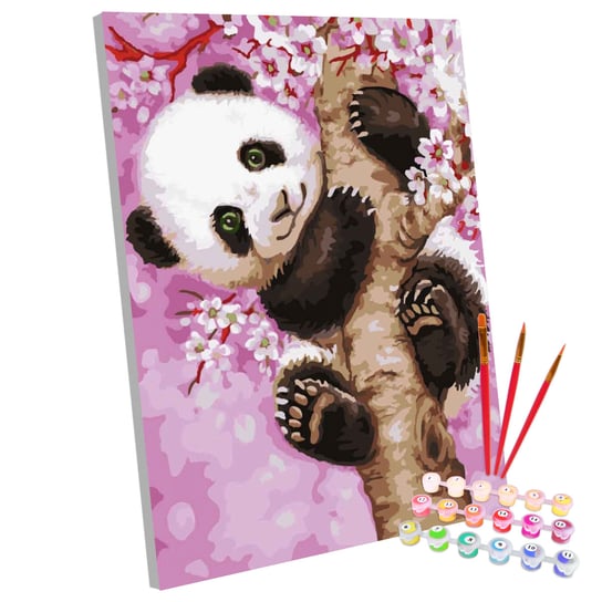 Zestaw do malowania po numerach Panda, 30x40 cm Bestomi