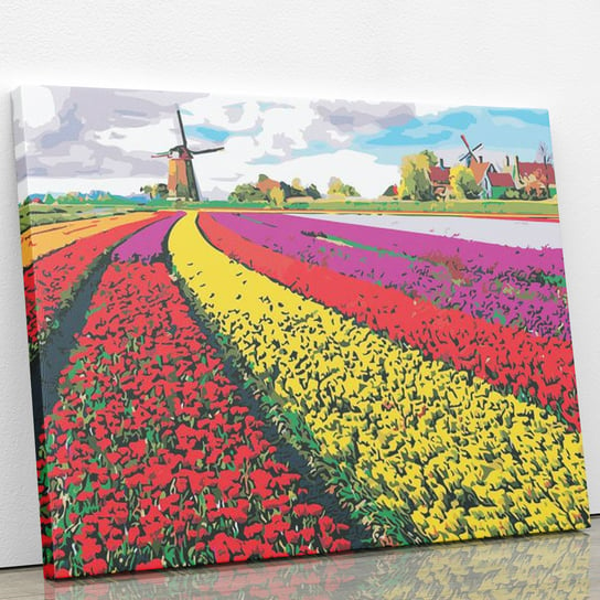 Zestaw do malowania po numerach - Pole tulipanów 50x40 cm ArtOnly