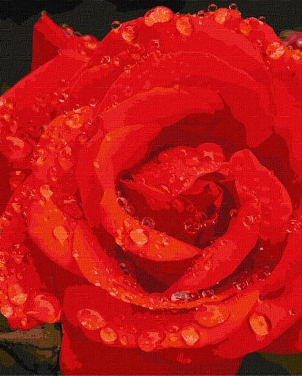 Zestaw do malowania po numerach. "Róża w diamentach" 40х50cm KHO3207 Ideyka