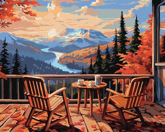Zestaw do malowania po numerach. "Śniadanie w górach ©art_selena_ua" 40х50cm, KHO2898 Ideyka