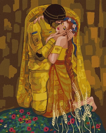 Zestaw do malowania po numerach. "Ukraiński pocałunek ©dragonfly_kc" 40х50cm, KHO4876 Ideyka