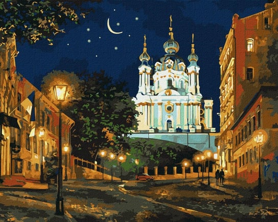 Zestaw do malowania po numerach. "Wieczór Kijów ©Siergiej Brandt" 40х50cm, KHO2160 Ideyka