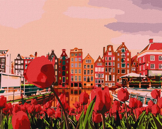 Zestaw do malowania po numerach. Wieczór w Amsterdamie 40x50 cm, KHO2863 Ideyka