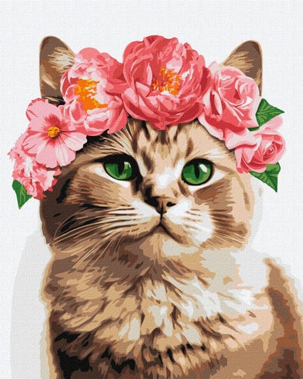 Zestaw do malowania po numerach. "Wyrafinowana kotka ©art_selena_ua" 40х50cm KHO6508 Ideyka