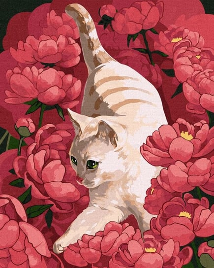 Zestaw do malowania po numerach. "Zabawny kotek ©Kira Corporal" 40х50cm KHO4347 Ideyka