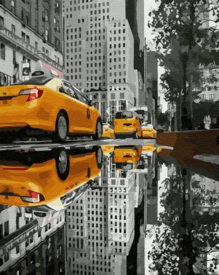 Zestaw do malowania po numerach, Żółte taksówki Brushme