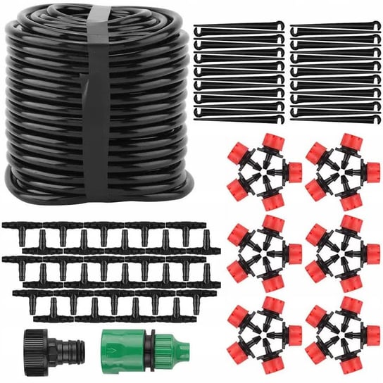 ZESTAW DO NAWADNIANIA ZRASZACZ OGRODOWY NAWADNIANIE KROPELKOWE SYSTEM 20M HURTNET