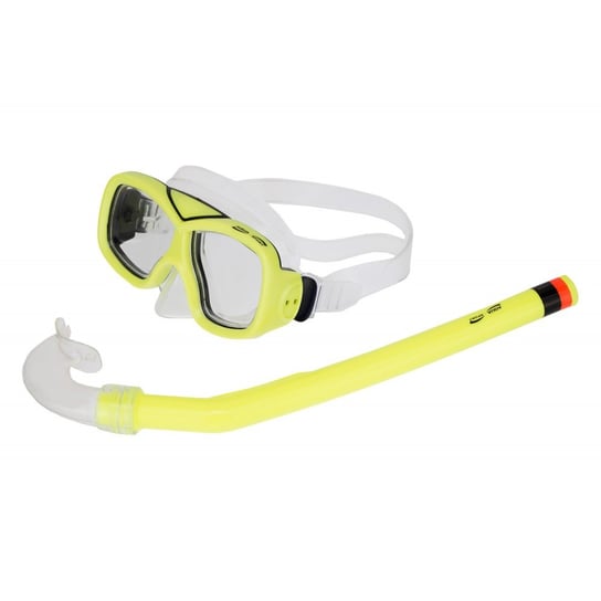 Zestaw Do Nurkowania Aqua Sport Maska + Fajka Yellow/Clear Junior AQUA SPORT