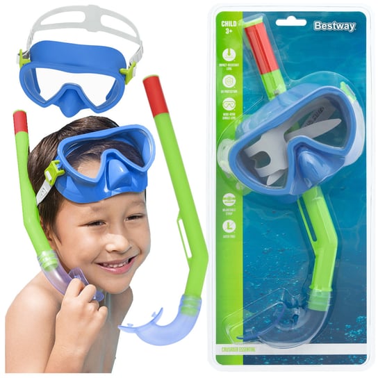 Zestaw do nurkowania dla dzieci Bestway maska, rurka, niebieski elektrostator