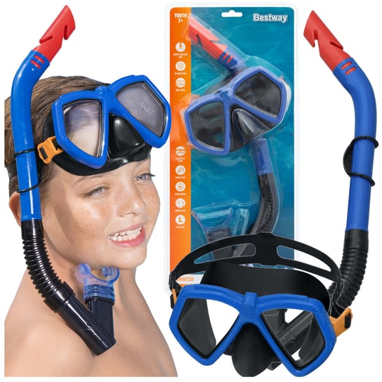 Zestaw do nurkowania dla dzieci Bestway niebieski K173N elektrostator
