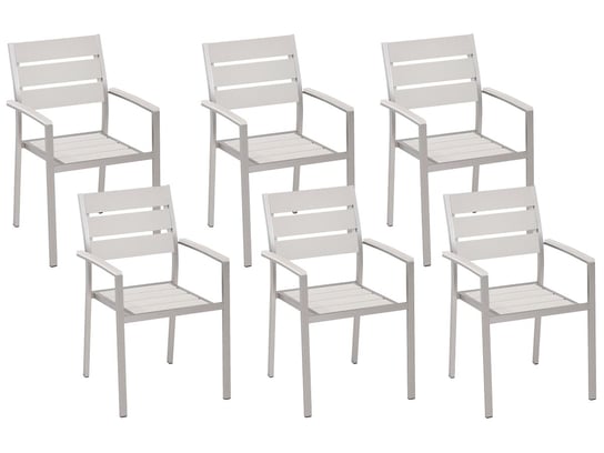 Zestaw do ogrodu BELIANI Vernio, 6 krzeseł, biały Beliani