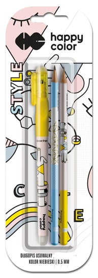 Zestaw do pisania, długopis i 2 ołówky, Style Happy Color