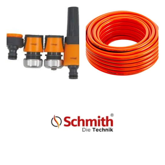 Zestaw Do Podlewania Schmith Wąż 1/2′ 50m + Dysza + 2x Szybkozłącze + Przyłącze SCHMITH