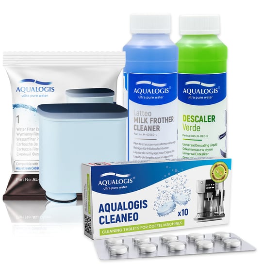 Zestaw do Saeco Philips AL-Clean 1szt, Latteo250ml, Verde250ml, Cleaneo 10tab Aqualogis