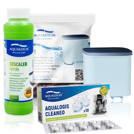 Zestaw do Saeco Philips AL-Clean 1szt, Verde250ml, Cleaneo 10tab Aqualogis