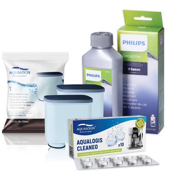 Zestaw do Saeco Philips AL-Clean 2szt, Cleaneo 10tab, CA6700/10 Aqualogis