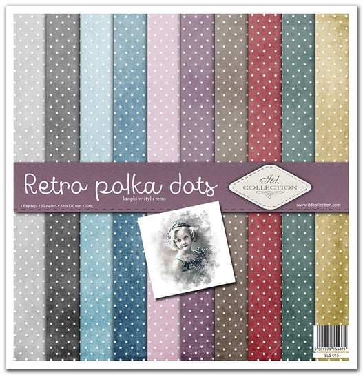 Zestaw do scrapbookingu SLS-015 "Retro polka dots" ITD Collection
