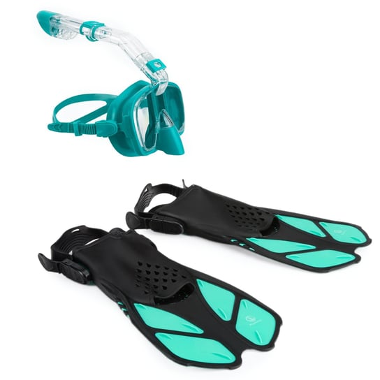 Zestaw do snorkelingu AQUASTIC Maska + Fajka niebieski SMFK-01SN L-XL AQUASTIC