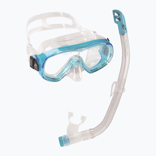 Zestaw Do Snorkelingu Dziecięcy Cressi Ondina + Top Maska + Fajka Clear Aquamarine Dm1010133 CRESSI