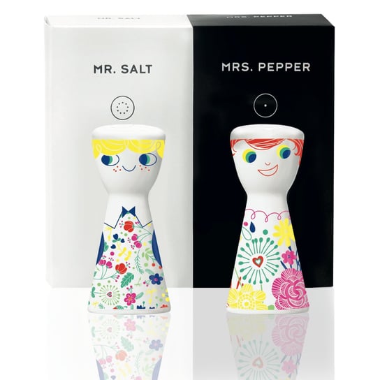 Zestaw do soli i pieprzu RITZENHOFF Mr. Salt and Mrs. Pepper, Veronique Jacquart, 8x3,5 cm Ritzenhoff