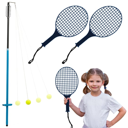 Zestaw do speedballa, 2 rakiety + słupek + piłka na lince, tenis Neo-Sport Neo-Sport