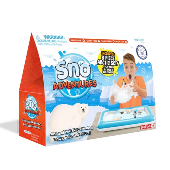 Zestaw do tworzenia śniegu z figurkami i tacą Sno World Arctic Adventure 3+, Zimpli Kids Zimpli Kids