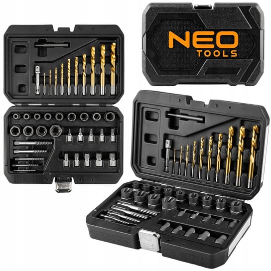 Zestaw do uszkodzonych śrub z wiertłami i wykrętakami 40 elementów NEO Neo Tools