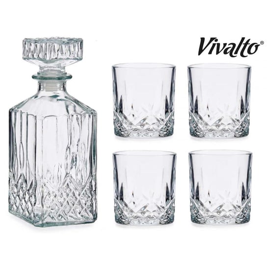 Zestaw Do Whisky Karafka I 4 Szklanki Vivalto VIVALTO