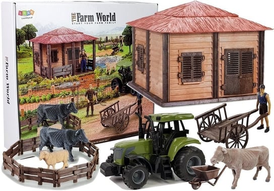 Zestaw Do Złożenia DIY Farma Zagroda Zwierzęta Taczka Traktor Lean Toys