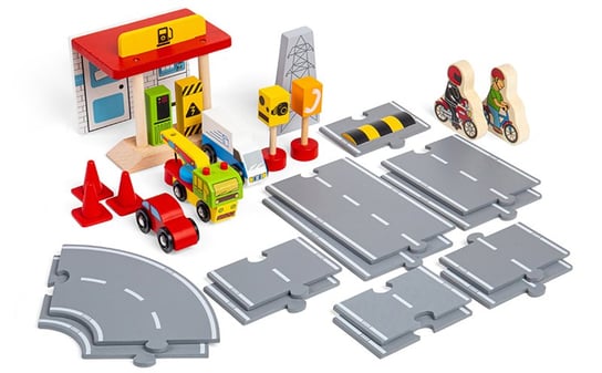 Zestaw dodatków do rozbudowy jezdni Bigjigs Toys Bigjigs Rail