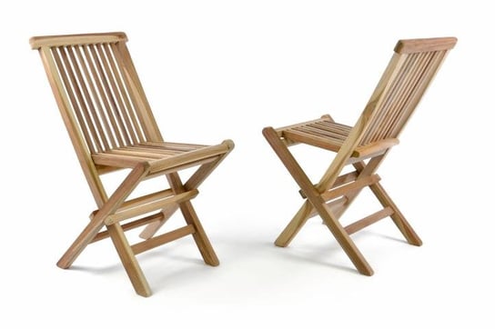 Zestaw drewnianych krzeseł ogrodowych dla dzieci, 2 szt. TwójPasaż