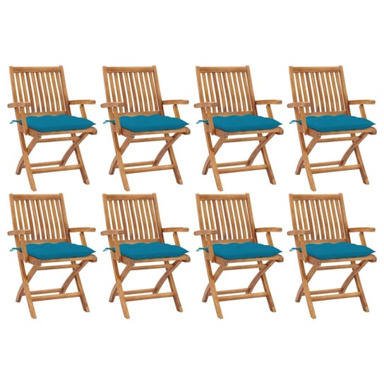 Zestaw drewnianych krzeseł ogrodowych - tek, jasno Inna marka