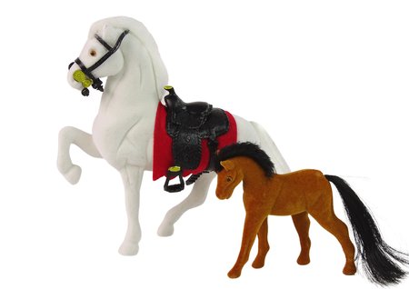 Zestaw Dwie Figurki Koń Źrebie Farma Lean Toys