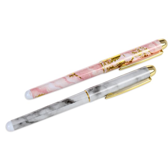 Zestaw Dwóch Długopisów, Marble Chic, Różowy I Szary, 14 cm Empik