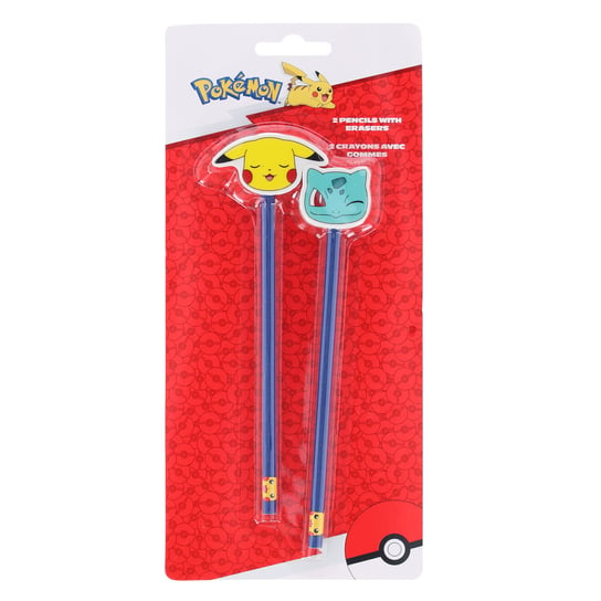 Zestaw dwóch ołówków z gumką Pokémon Pokemon