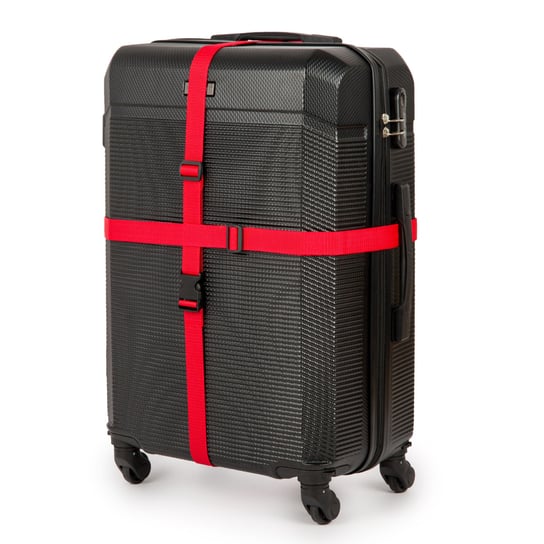 Zestaw dwóch pasów bagażowych zabezpieczających do walizki Solier SA50 180 x 3 cm - czerwony Solier