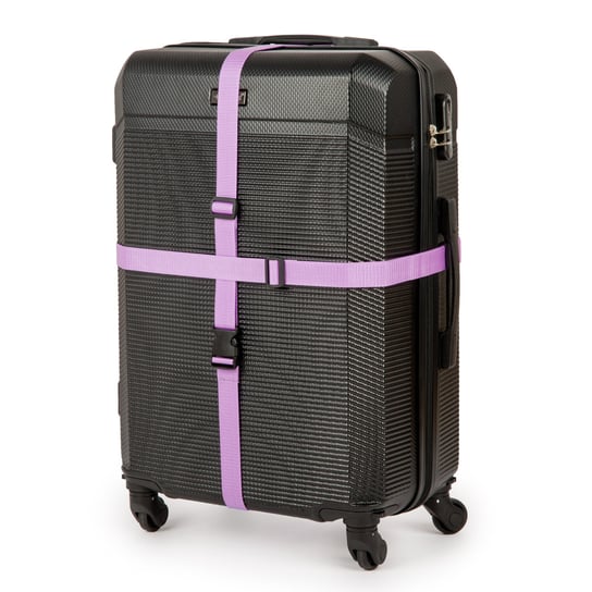 Zestaw dwóch pasów bagażowych zabezpieczających do walizki Solier SA50 180 x 3 cm - fioletowy Solier