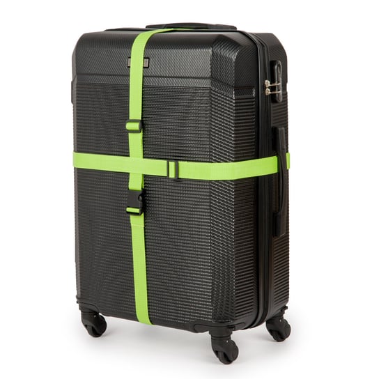 Zestaw dwóch pasów bagażowych zabezpieczających do walizki Solier SA50 180 x 3 cm - limonka Solier