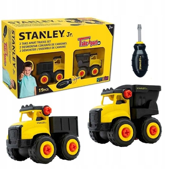 Zestaw Dwóch Pojazdów Budowlanych Mini Stanley Jr Stanley Jr