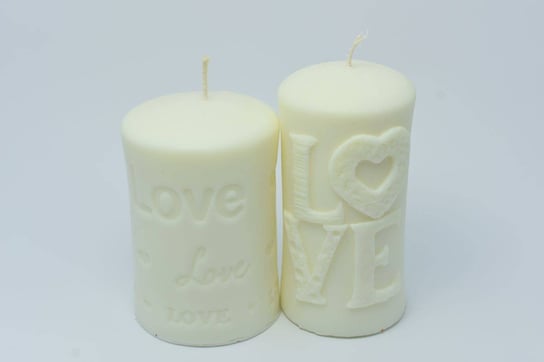 Zestaw dwóch świec z wosku sojowego miłosne love Natural Wax Candle