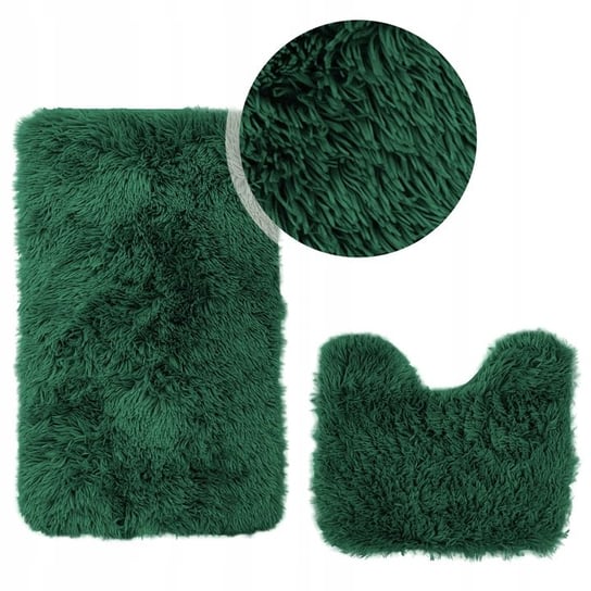 Zestaw dywaników łazienkowych 2cz 45x75 MEGAN ciemny zielony Kontrast