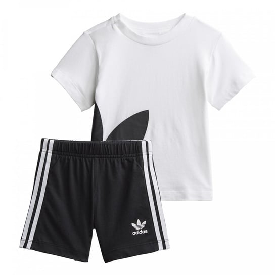 Zestaw Dziecięcy Adidas Koszulka + Spodenki White/Black Wiek:0-3msc Adidas