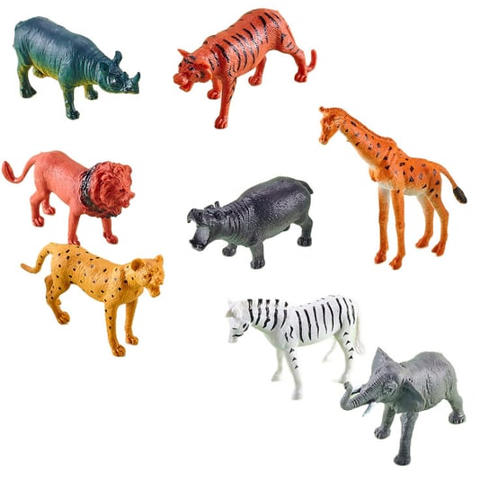 Zestaw Dzikie Zwierzęta Afryka Zoo 8 Sztuk Figurka Zabawka Dla Dzieci Trifox