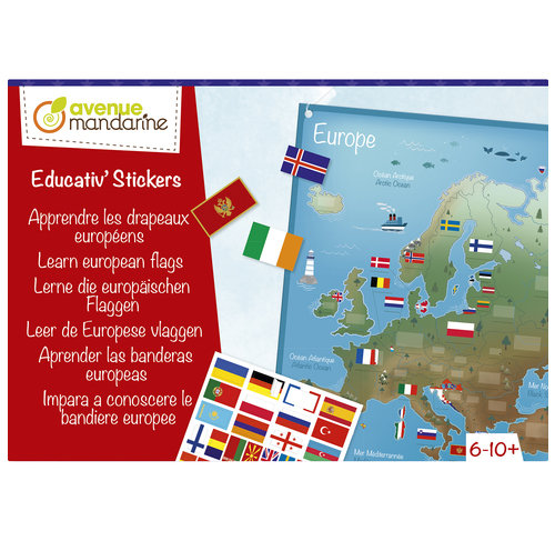 Zestaw Edukacyjny Poznaj Europejskie Flagi Avenue Mandarine