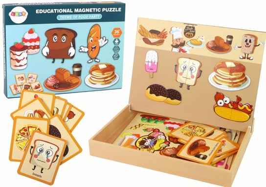 Zestaw Edukacyjnych Puzzli Magnetycznych Motyw Jedzenia Inna marka