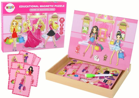 Zestaw Edukacyjnych Puzzli Magnetycznych Z Motywem Barbie Inna marka