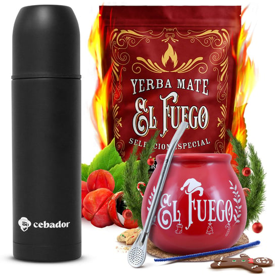 Zestaw El Fuego Energia Guarana + Yerbomos, Tykwa I Bombilla 500G 0,5Kg Inna marka