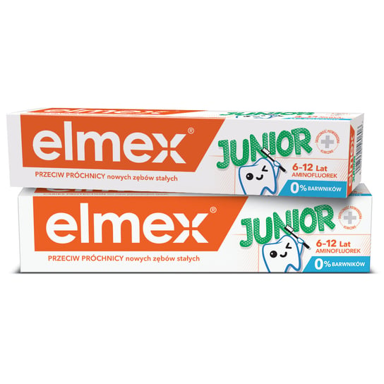 Zestaw elmex JUNIOR pasta do zębów dla dzieci 6-12 lat 2x75 ml Elmex